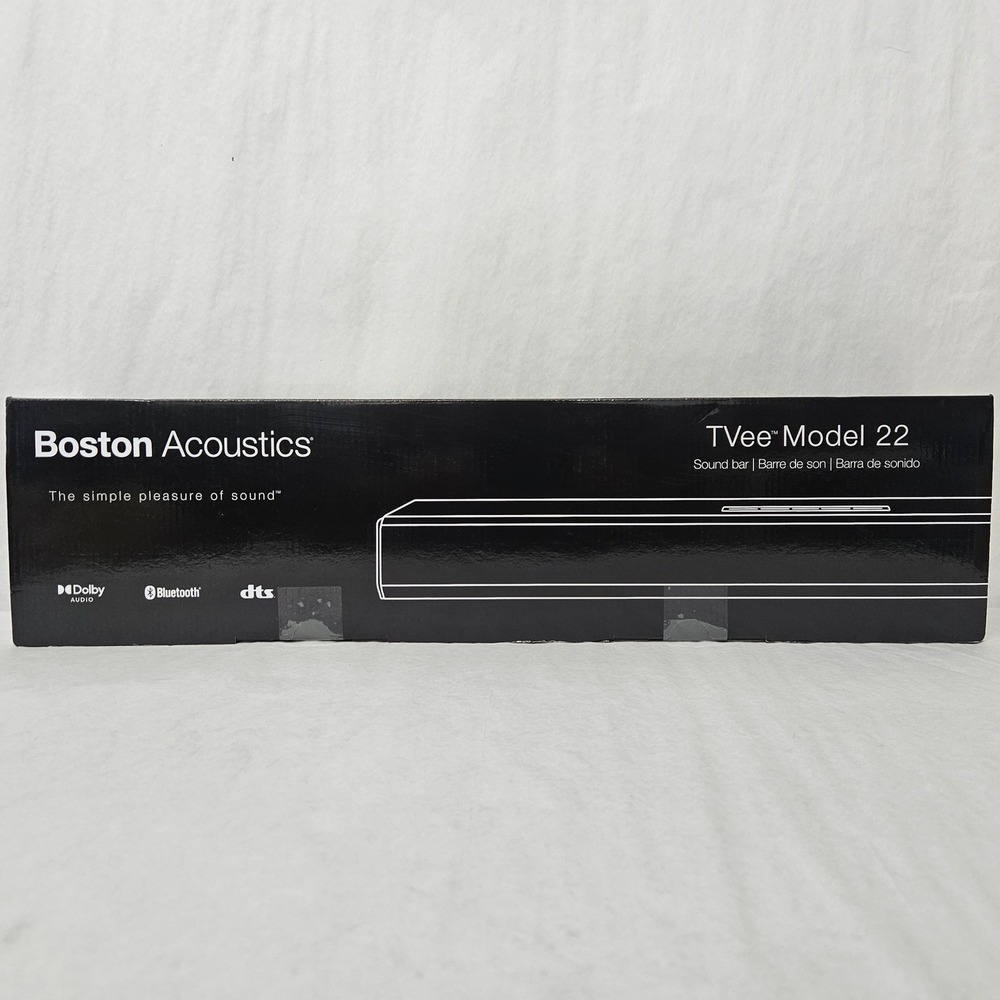 Boston Acoustics TVee Model 22 Sound Bar Bluetooth Dolby Audio DTS Black New